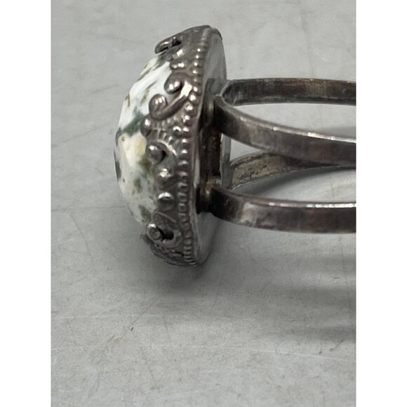 Mariana ring marble black white crystal handmade one size R-7220 circle READ NEW - Picture 5 of 5